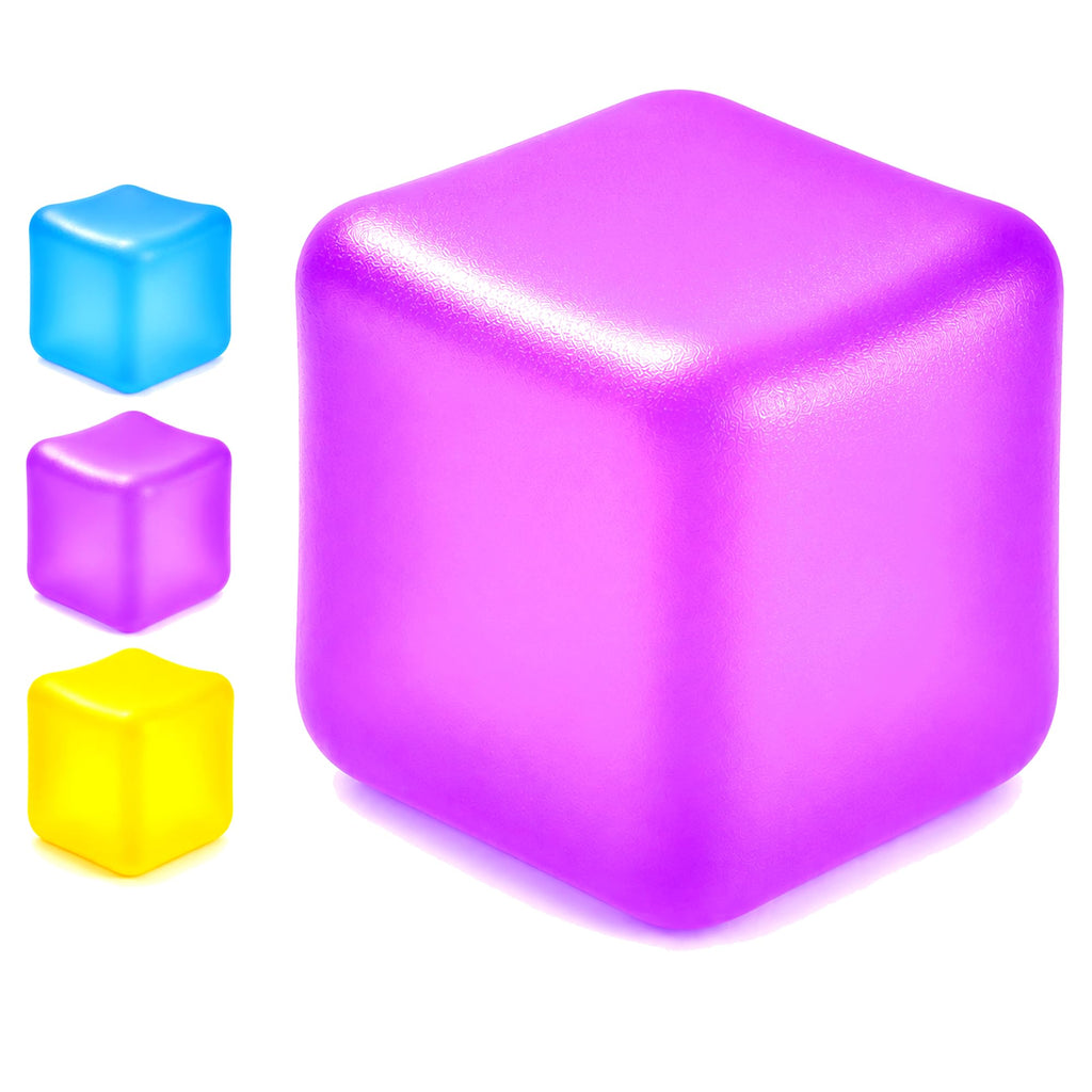 SUPERZON Stress Cube Squishy – 2.17-Inch Gel-Filled Fidget Toy for Anxiety & ADHD Relief (Purple)