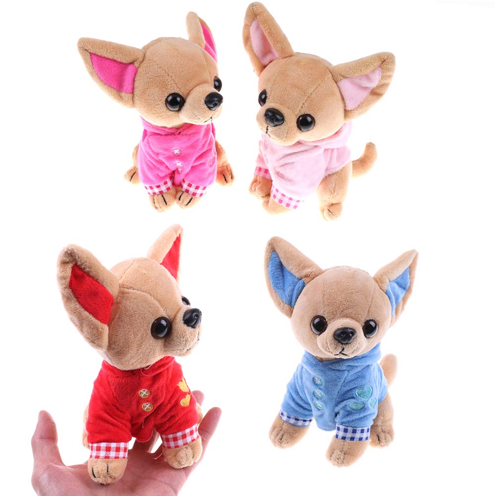 SUSHAFEN 17cm Stuffed Chihuahua Dog Plush Toy – Soft Mini Pillow for Kids and Dog Lovers