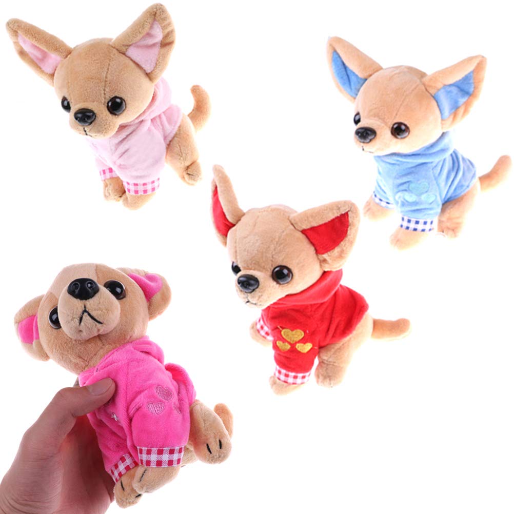 SUSHAFEN 17cm Stuffed Chihuahua Dog Plush Toy – Soft Mini Pillow for Kids and Dog Lovers