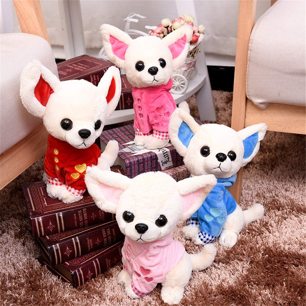 SUSHAFEN Stuffed Dog Plush Toy – 17cm Soft Chihuahua Pillow for Kids and Dog Lovers