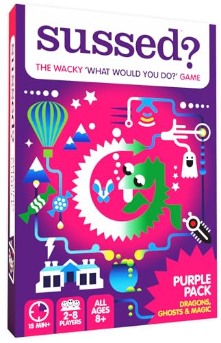 SUSSED Wacky 'What Would You Do?' Fantasy Card Game – Purple Deck: Dragons, Space & Magic – Fun for Ages 8+, 2-8 Players, 15-30 Min