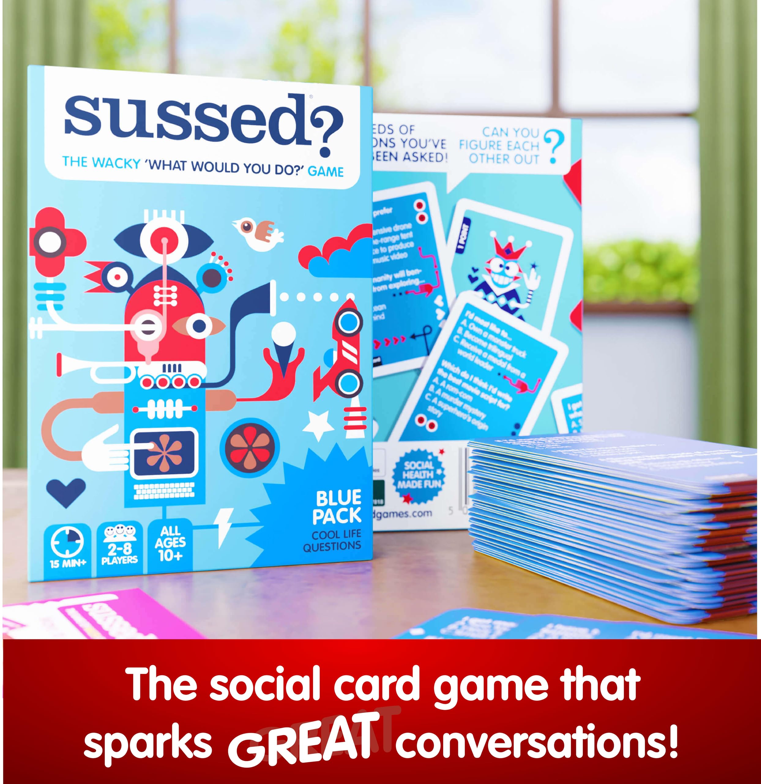 SUSSED What Would You Do? Card Game – 230+ Questions & 693 Answers, Fun for Teens and Adults Ages 10+