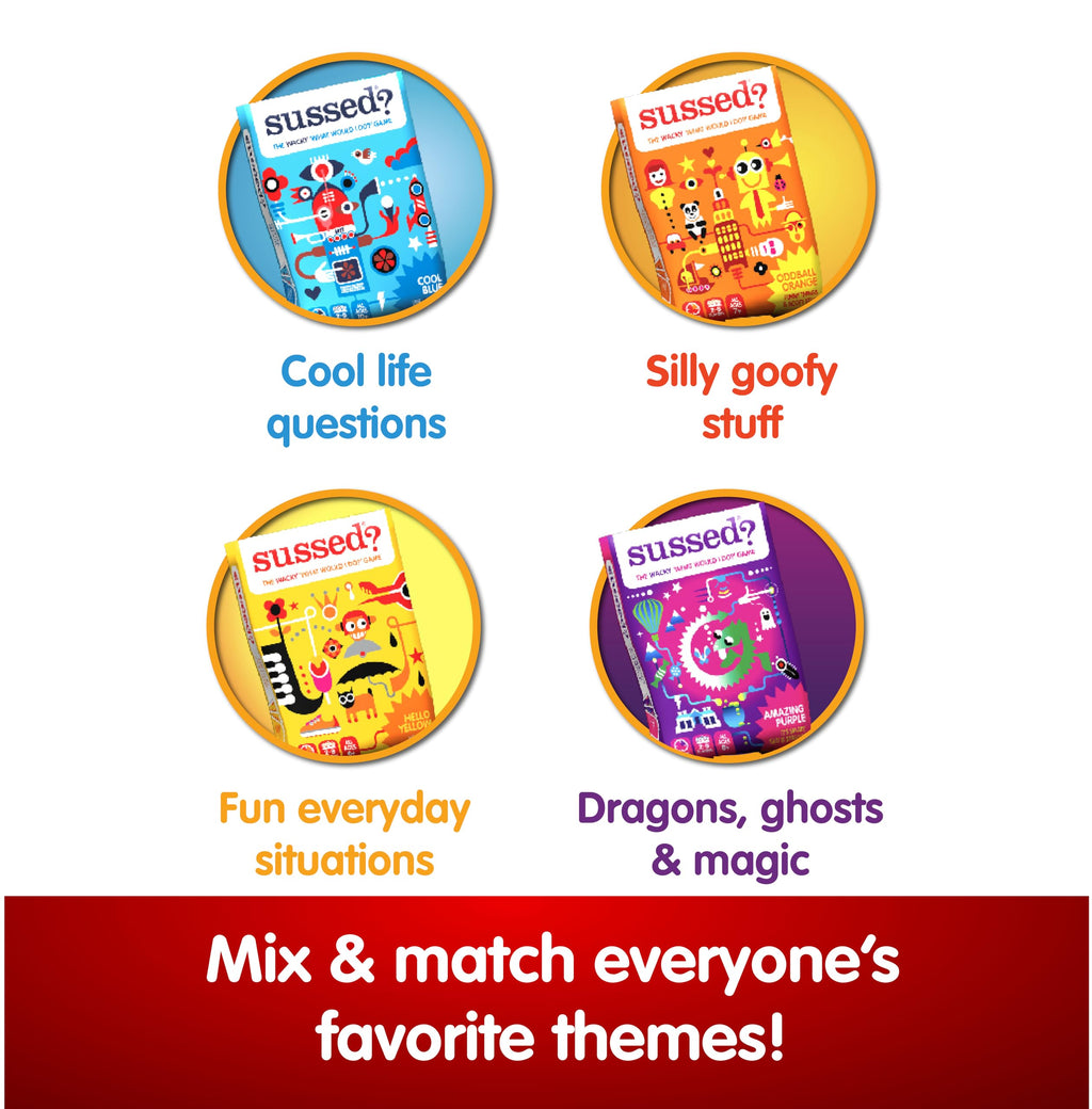 SUSSED What Would You Do? Social Card Game – 230+ Questions & 693 Answers, 3 Ways to Play, Ages 7+