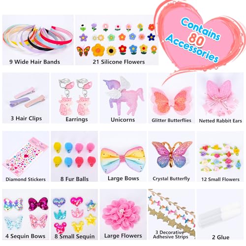 SUYUKI DIY Hair Accessories Kit – Create Custom Headbands for Girls Ages 4-12