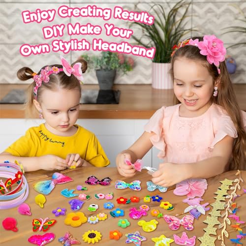 SUYUKI DIY Hair Accessories Kit – Create Custom Headbands for Girls Ages 4-12