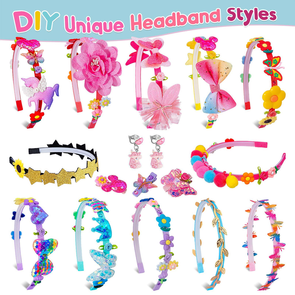 SUYUKI DIY Hair Accessories Kit – Create Custom Headbands for Girls Ages 4-12