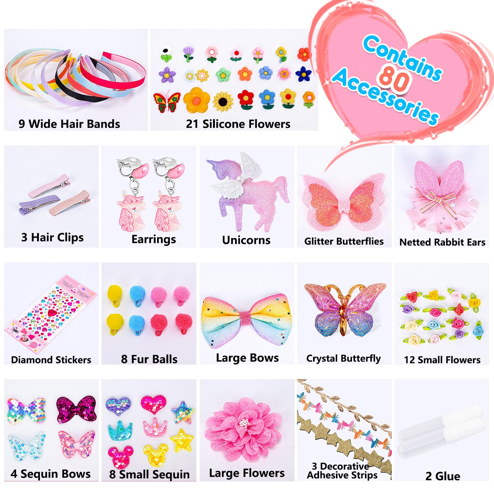 SUYUKI DIY Hair Accessories Kit – Create Custom Headbands for Girls Ages 4-12