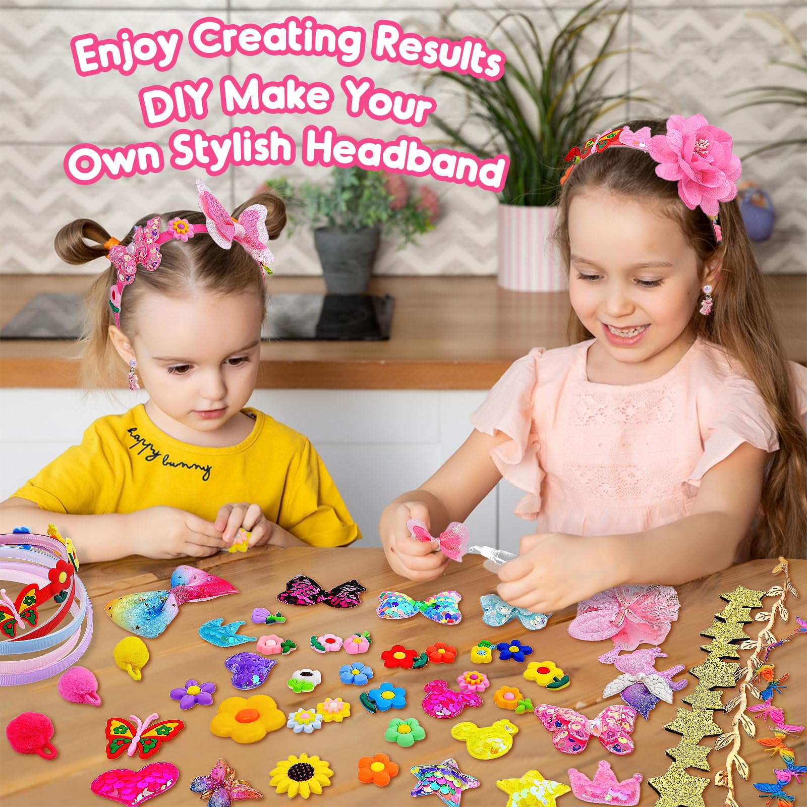 SUYUKI DIY Hair Accessories Kit – Create Custom Headbands for Girls Ages 4-12