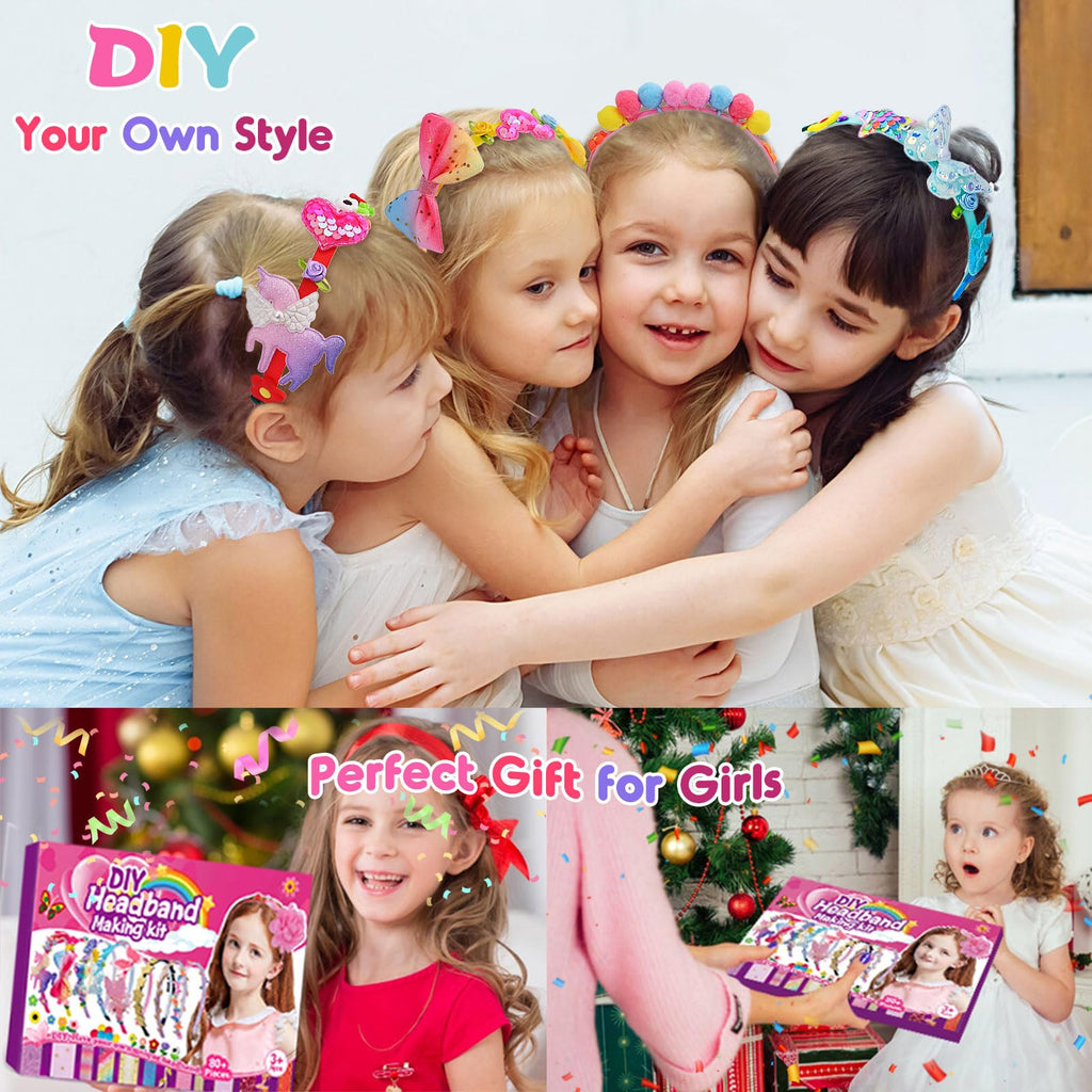 SUYUKI DIY Hair Accessories Kit – Create Custom Headbands for Girls Ages 4-12