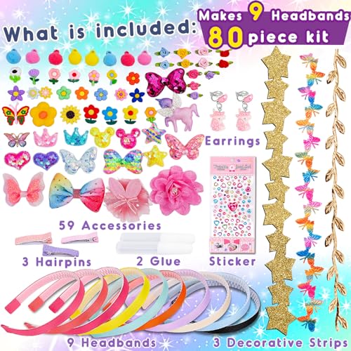 SUYUKI DIY Hair Accessories Kit – Create Custom Headbands for Girls Ages 4-12