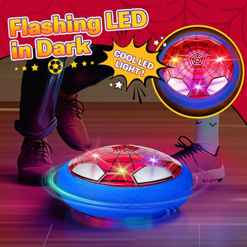 SUYUKI Spider Hover Soccer Ball - Rechargeable LED Air Football for Kids Ages 3-10