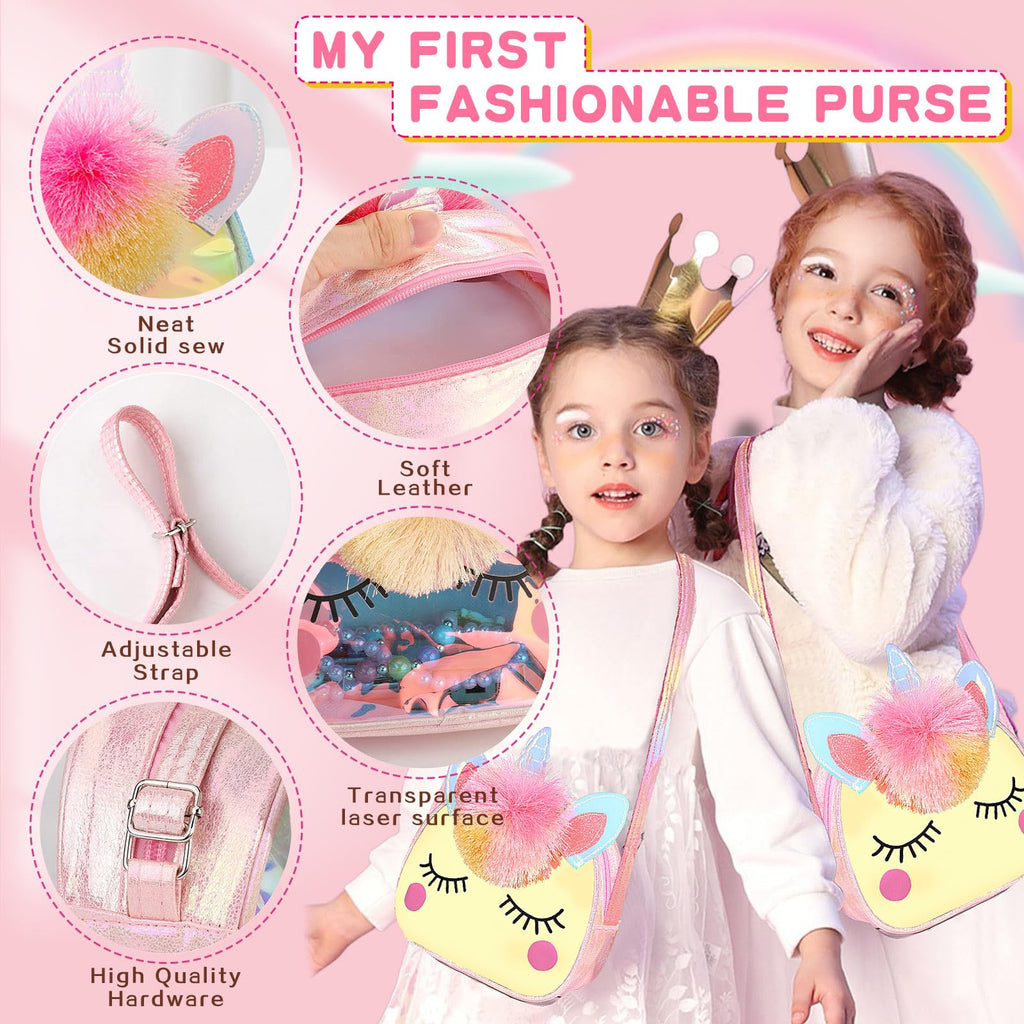 SUYUKI Unicorn Toys for Girls Ages 4-10 – 20 Piece Bag and Jewelry Set