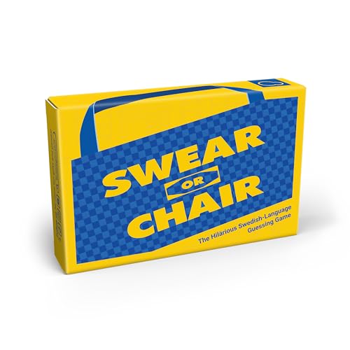Swear or Chair – Hilarious Adult Party Game – Guess Scandinavian Swear Words vs Furniture Names – 56 Cards – Ages 18+