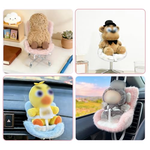 SwiftServ Doll Car Seat for 3-8 Inch Figures – Blue with Plush Cushion and Safety Strap