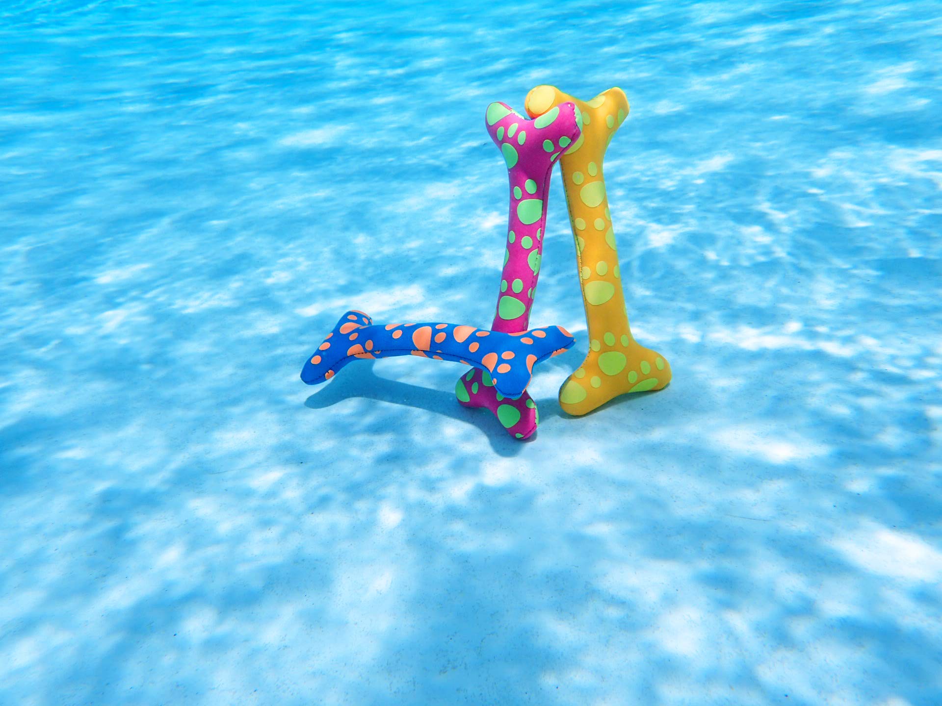 Swimline Neoprene Dive Doggy Bones 3-Pack: Weighted Sinking Toys for Pool & Bath Games