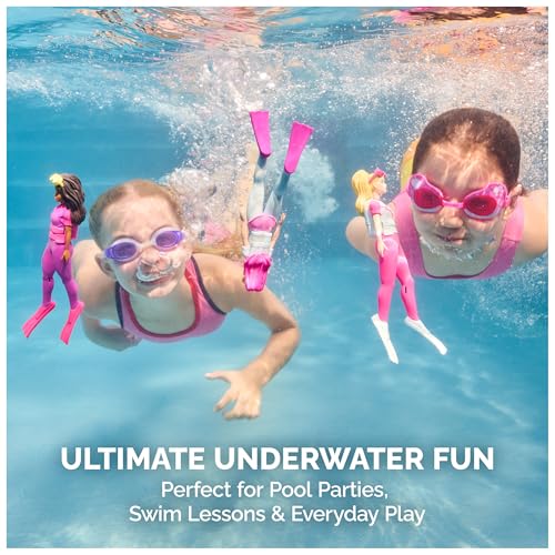 SwimWays Barbie Dive Characters 3-Pack – Soft Pool Diving Toys for Kids Ages 5+