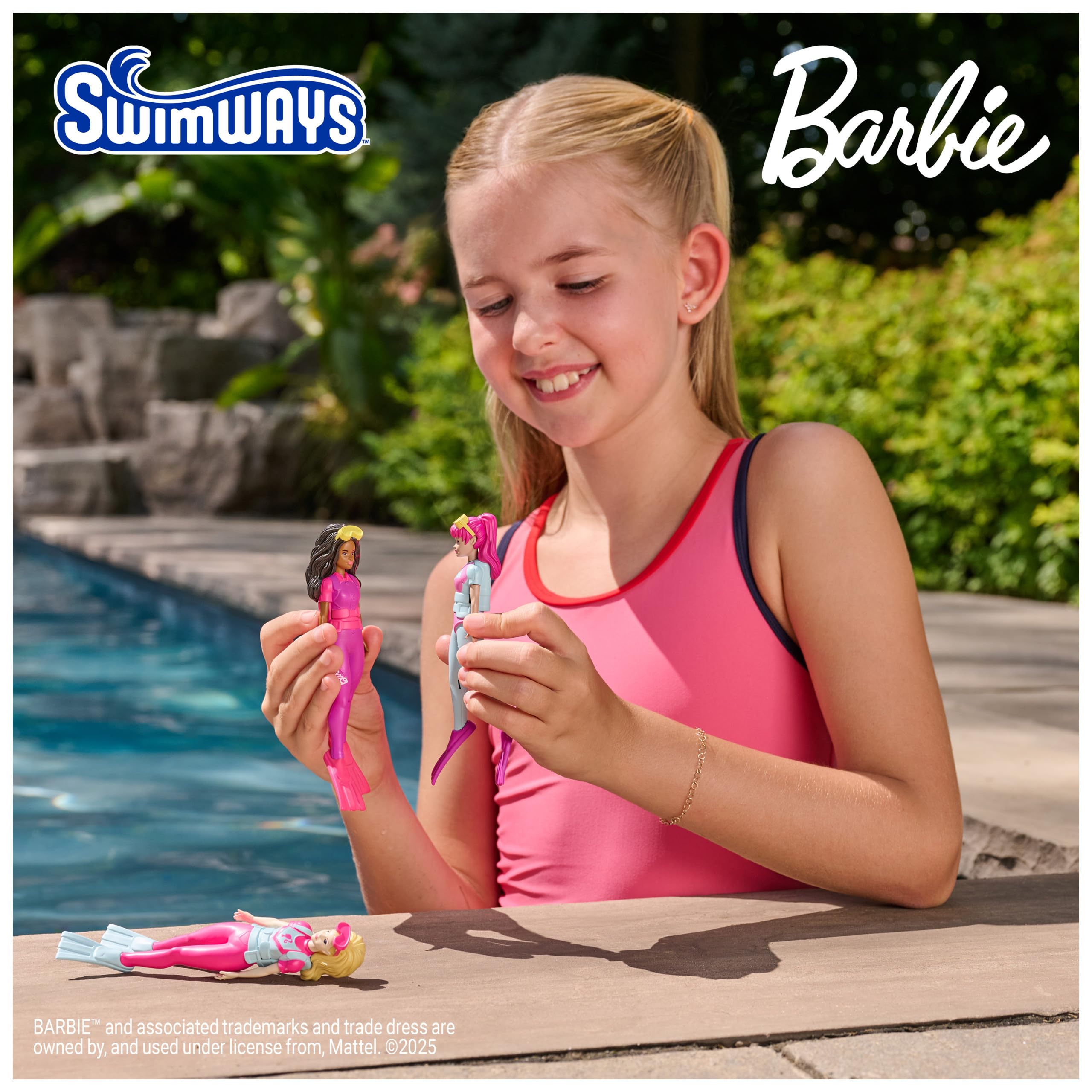 SwimWays Barbie Dive Characters 3-Pack – Soft Pool Diving Toys for Kids Ages 5+