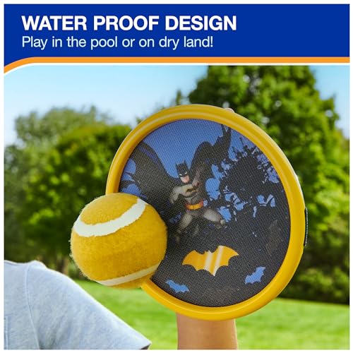 Swimways DC Batman Catch Game – Velcro Paddles & Ball for Pool, Yard & Beach