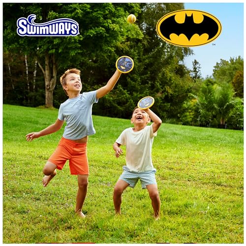 Swimways DC Batman Catch Game – Velcro Paddles & Ball for Pool, Yard & Beach
