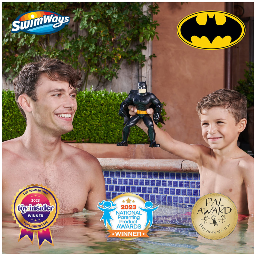 SwimWays DC Batman Floatin' Figure – Self-Righting Floating Pool Toy for Kids Ages 3+