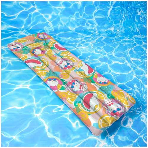 SwimWays Hello Kitty Suntanner Inflatable Pool Float - 70 x 23 Inch, Durable PVC, Pool Toy for Teens & Adults
