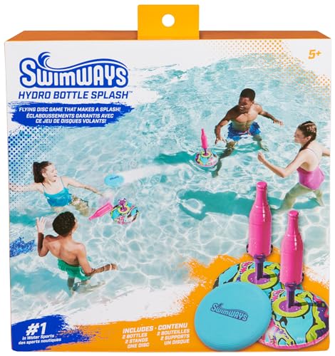 SwimWays Hydro Bottle Splash – A Throwing Disc Pool Game for Kids and Adults