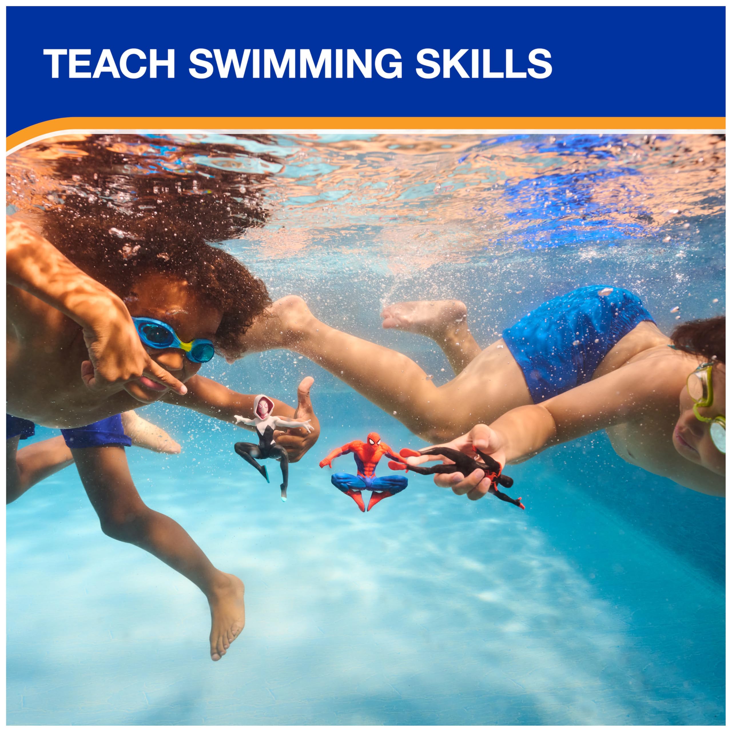 SwimWays Marvel Spider-Man Dive Character 3-Pack – Weighted Pool Toys for Kids Ages 5+