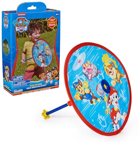 SwimWays Paw Patrol Aqua Shield Blaster – Water Gun with Shield, Shoots Up to 12 Feet, Pool Toy for Ages 4+