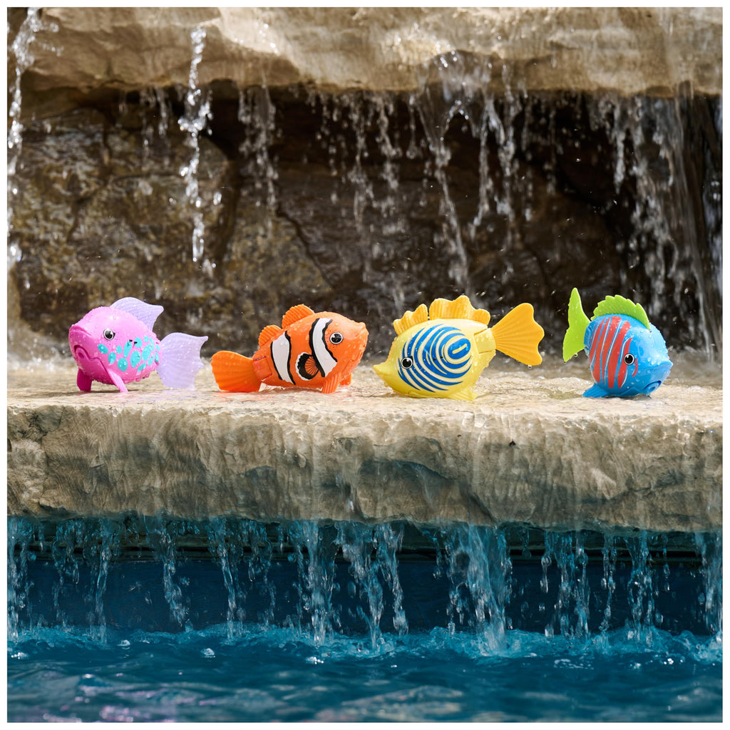 SwimWays Rainbow Reef Guppie Goldberg: Self-Swimming Pool Fish Toy (Ages 5+, Batteries Included)