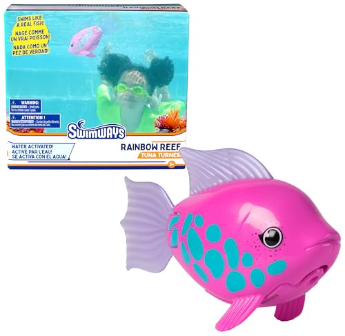SwimWays Rainbow Reef Tuna Turner – Water-Activated Pool Toy for Kids Ages 5+