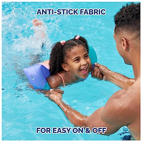 SwimWays Soft Swimmies Toddler Floaties - Purple, Inflatable Arm Bands for Ages 3-5