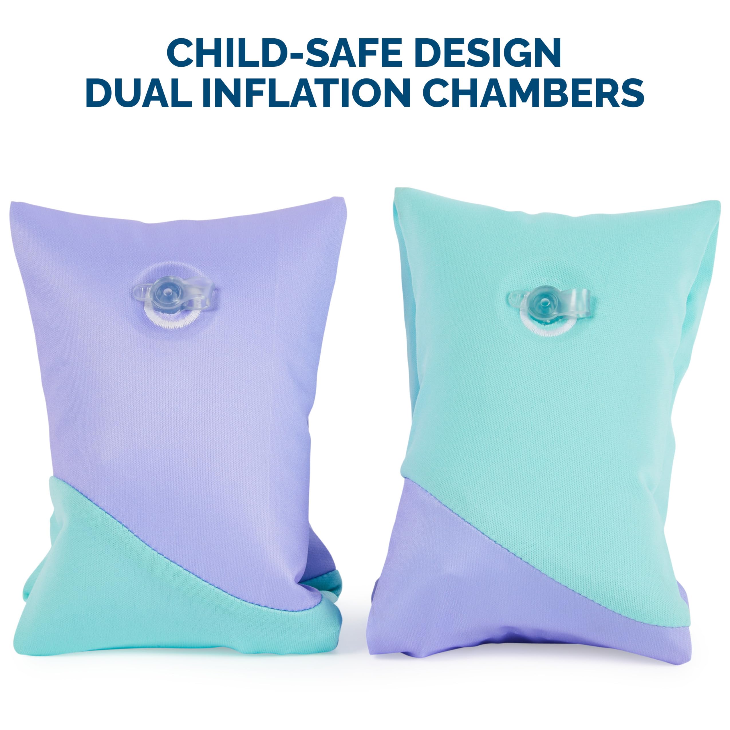 SwimWays Soft Swimmies Toddler Floaties - Purple, Inflatable Arm Bands for Ages 3-5