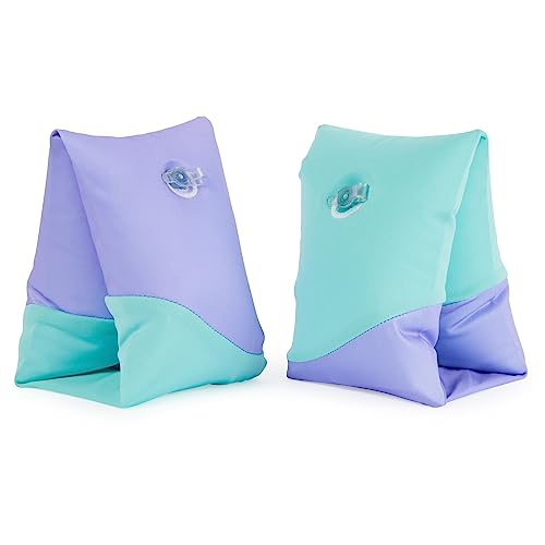 SwimWays Soft Swimmies Toddler Floaties - Purple, Inflatable Arm Bands for Ages 3-5