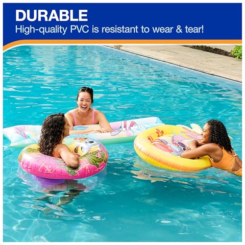 SwimWays Stitch Oversized Pool Float - Inflatable Pineapple Lounger for Ages 14+