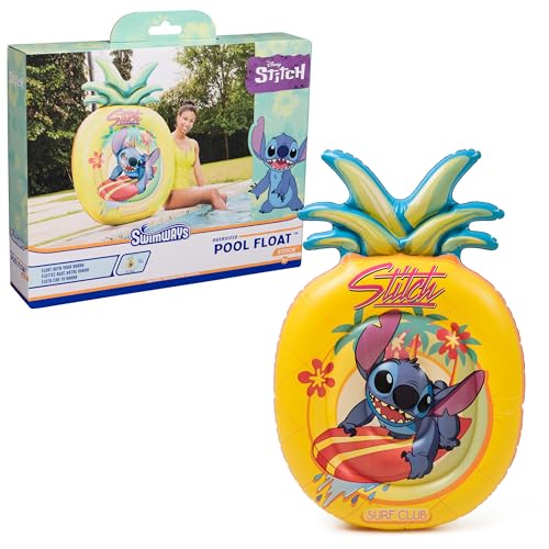 SwimWays Stitch Oversized Pool Float - Inflatable Pineapple Lounger for Ages 14+