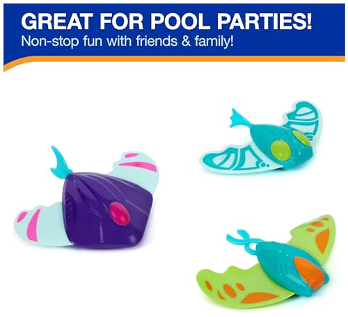 SwimWays Zoom-A-Rays 3-Pack: Self-Powered Water Toys for Kids 5+ – Pool Games & Swim Training