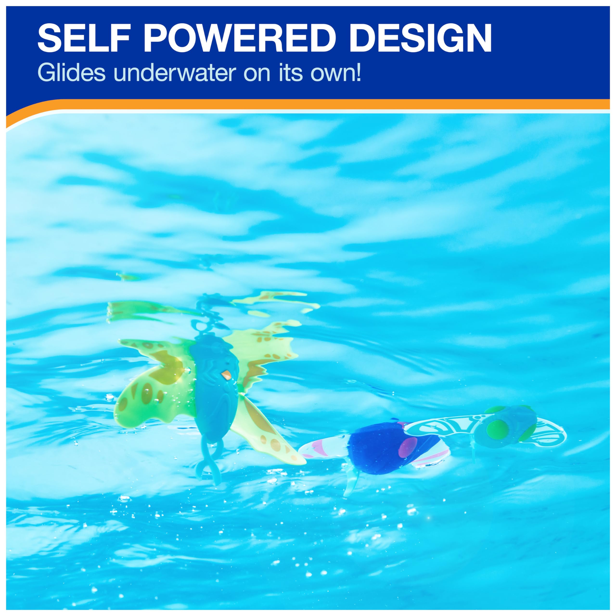 SwimWays Zoom-A-Rays 3-Pack: Self-Powered Water Toys for Kids 5+ – Pool Games & Swim Training