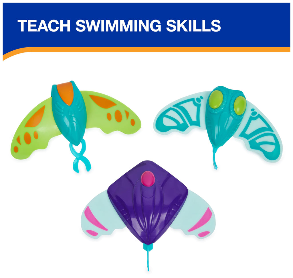 SwimWays Zoom-A-Rays 3-Pack: Self-Powered Water Toys for Kids 5+ – Pool Games & Swim Training