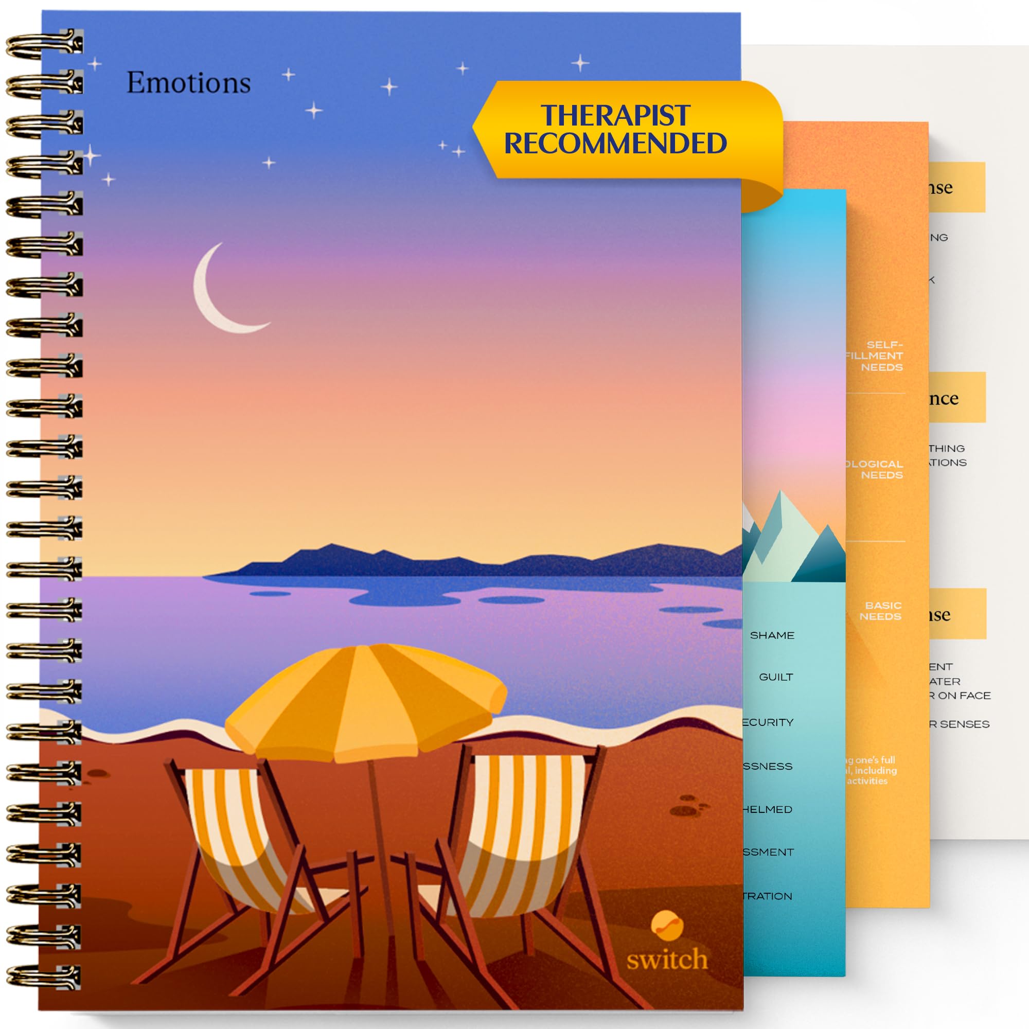 Switch Research Emotions Journal – A4 Self-Care Journal with Psychologist-Backed Exercises and Daily Check-Ins