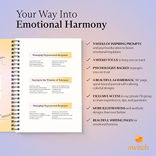 Switch Research Emotions Journal – A4 Self-Care Journal with Psychologist-Backed Exercises and Daily Check-Ins