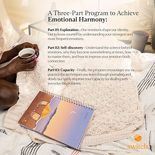 Switch Research Emotions Journal – A4 Self-Care Journal with Psychologist-Backed Exercises and Daily Check-Ins