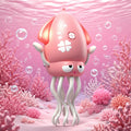 SWTOIPIG Pink Electric Dancing Octopus Toy with Lights, Music & Obstacle Avoidance for Tummy Time
