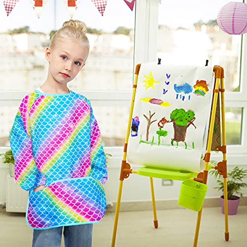 Sylfairy Kids Art Smock – Waterproof Toddler Painting Apron with Pockets, Ages 2-7