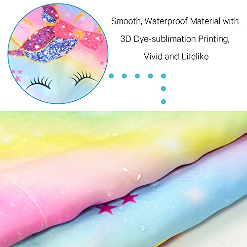 Sylfairy Kids Painting Smock – Waterproof Rainbow Unicorn Apron with Pockets for Ages 2-7