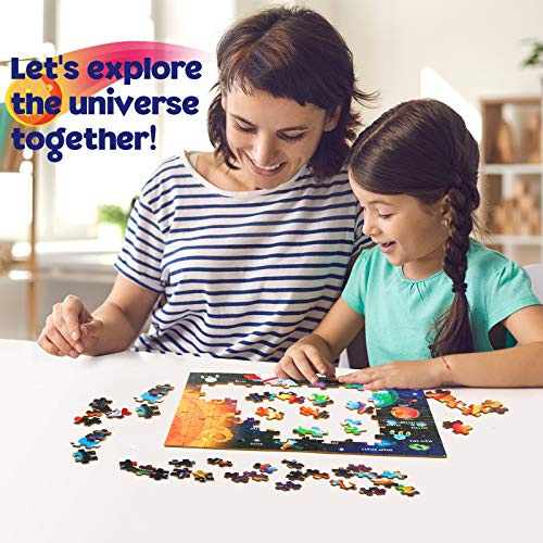 SYNARRY Space Puzzle for Kids Ages 4-8 – 104-Piece Solar System Jigsaw, Educational Toy for Boys & Girls