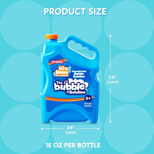 SYNCFUN 16 oz Concentrated Bubble Solution Refill – Makes Up to 1.25 Gallons