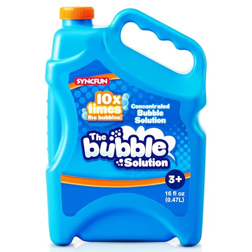 SYNCFUN 16 oz Concentrated Bubble Solution Refill – Makes Up to 1.25 Gallons