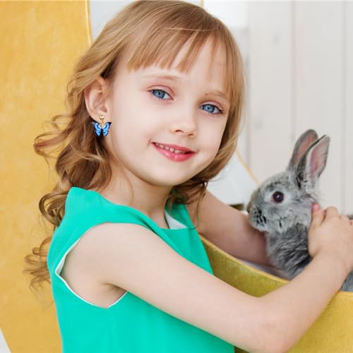 SYNLIN 20 Pairs Cute Animal Clip-On Earrings for Women Without Pierced Ears