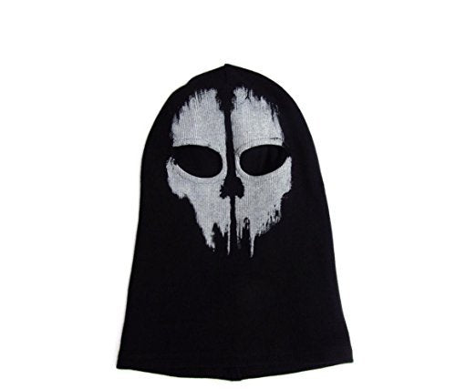 SzBlaZe Unisex Ghost Print Stocking Balaclava – 95% Cotton 5% Spandex for War Games, Halloween & Cosplay