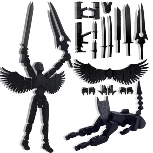 T13 3D Action Figure Set - Fully Articulated PETG Robot with Dog, Weapons, and 360° Joints by SOOZAFONE